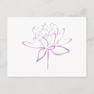 Lotus Calligraphy (Lavender) Briefkaart