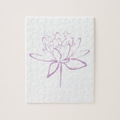 Lotus Calligraphy (Lavender) Legpuzzel (Verticaal)