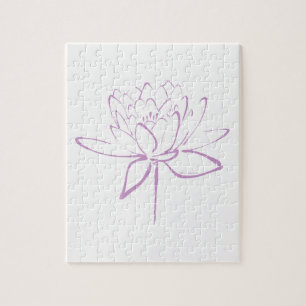 Lotus Calligraphy (Lavender) Legpuzzel