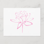 Lotus Calligraphy (roze) Briefkaart (Voorkant)