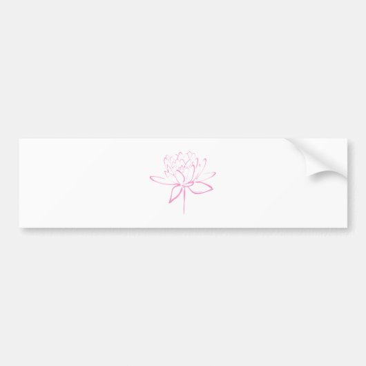 Lotus Calligraphy (roze) Bumpersticker (Voorkant)