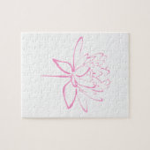 Lotus Calligraphy (Roze) Legpuzzel (Horizontaal)