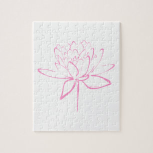 Lotus Calligraphy (Roze) Legpuzzel