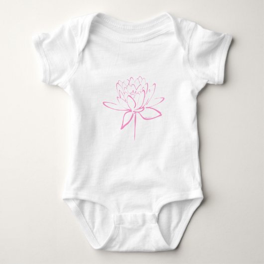 Lotus Calligraphy (roze) Romper (Voorkant)