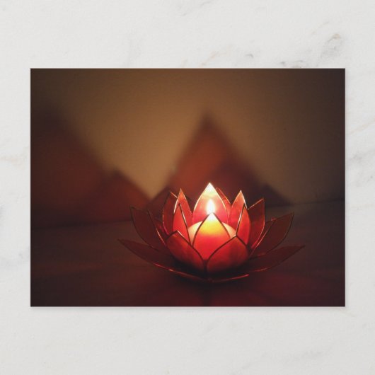 Lotus Candle Holder Briefkaart (Voorkant)