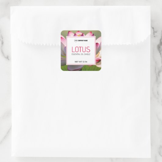 Lotus Candle Label Sticker (Tas)