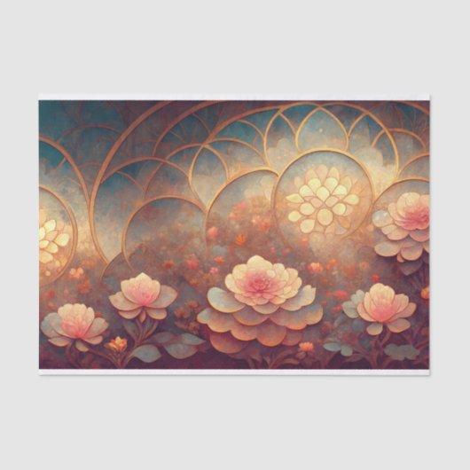 Lotus Cathedral Decoupage Tissuepapier (Voorkant)