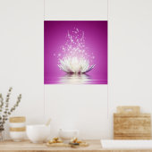 Lotus chakra houdt van genezing van yoga's poster (Keuken)