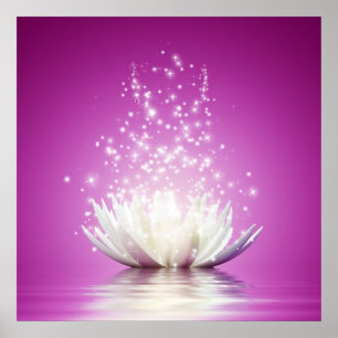 Lotus chakra houdt van genezing van yoga's poster