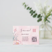 Lotus Chinese bruiloft QR Code RSVP Online Informatiekaartje (Staand voorkant)