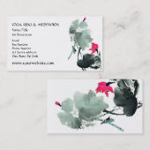 LOTUS | Chinese penseelschilderkunst Visitekaartje (Voorkant / Achterkant)