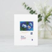 Lotus Christmas Postcard – Peaceful Holiday Greeti Briefkaart (Staand voorkant)