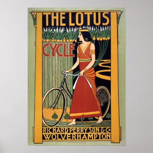 Lotus Cycle, 1896 Poster (Voorkant)