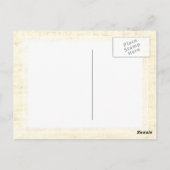 Lotus Damask Elegant Antiek Botanical Briefkaart (Achterkant)