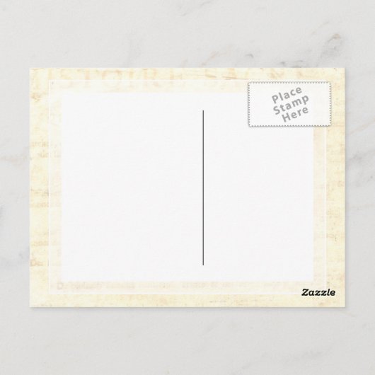  Lotus Damask Elegant Antiek Botanical Briefkaart (Achterkant)