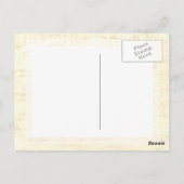 Lotus Damask Elegant Antiek Botanical Briefkaart (Achterkant)