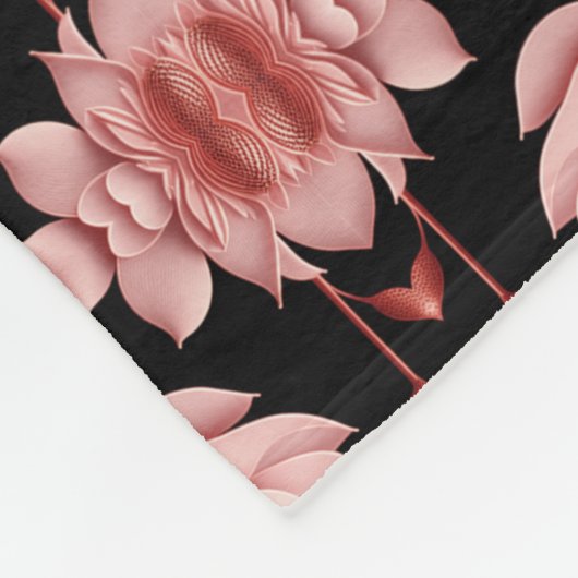 Lotus, deelvenster fleece deken (Hoek)