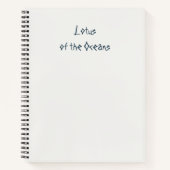 Lotus der Oceaan Notitieboek (Voorkant)