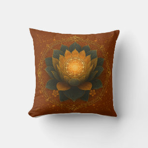 Lotus Derde Oog Mandala Kussen – Heilige Geometrie
