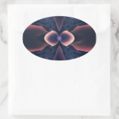 Lotus digitale Abstracte kunst Ovale Sticker (Tas)