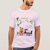 Lotus Draak Geest lichtroze T-shirt (Voorkant)