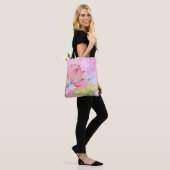 lotus dragonflies waterverf zomer zachte roze tas (Op model)
