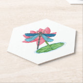 Lotus Dragonfly Kartonnen Onderzetters (Schuin)