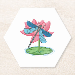 Lotus Dragonfly Kartonnen Onderzetters