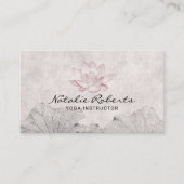  Lotus Drawing Meditation Yoga Instructor Visitekaartje (Voorkant)