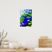 Lotus Drift: reflecties op het water Poster (Keuken)