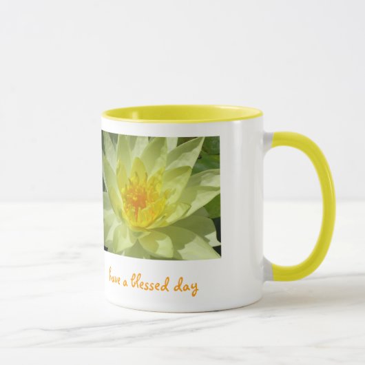 lotus, een gezegende dag mok (Rechts)