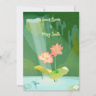 Lotus eerste dans bruiloft kaart