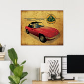 Lotus Elan vintage Poster (Thuiskantoor)