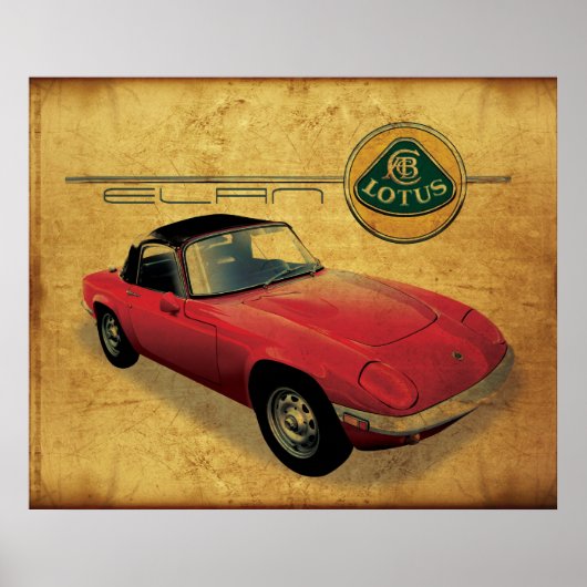 Lotus Elan vintage Poster (Voorkant)