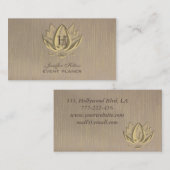 Lotus  elegant chic artdeco monogram visitekaartje (Voorkant / Achterkant)