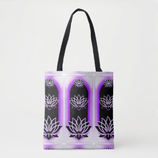 Lotus Emanation Bag White Paars Tote Bag
