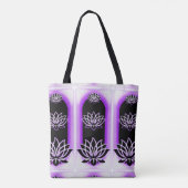 Lotus Emanation Bag White Paars Tote Bag (Achterkant)