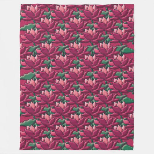 Lotus emote 2 fleece deken (Voorkant)