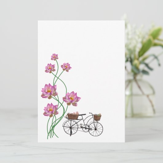 Lotus en cyclus kaart (Staand voorkant)