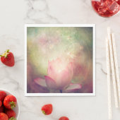 Lotus en Dragonflies Paper Napkin Servet (Insitu)