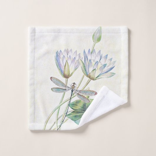 Lotus en dragonfly bad handdoek (Wasdoekje)