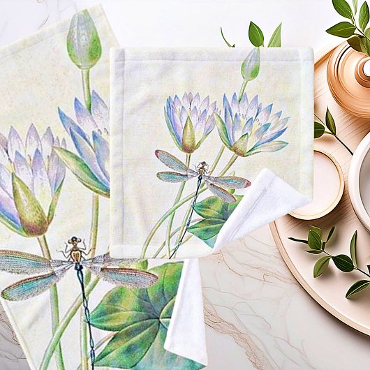 Lotus en dragonfly bad handdoek