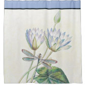 Lotus en dragonfly Douchegordijn (Voorkant)