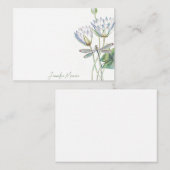 Lotus en dragonfly op maat notitiekaartje (Voorkant / Achterkant)