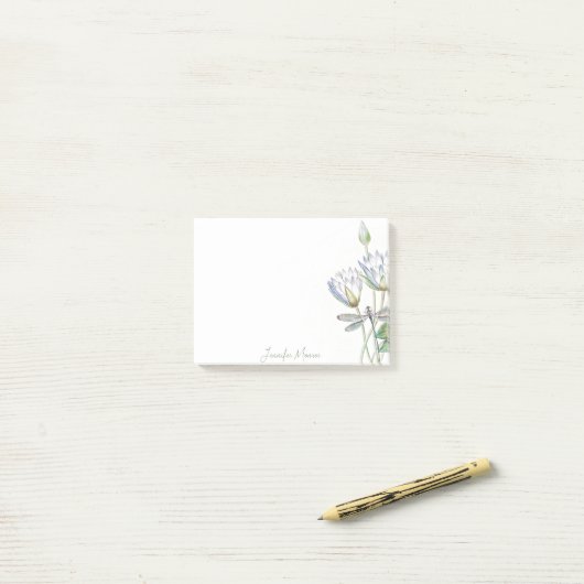 Lotus en dragonfly op maat post-it® notes (Op bureau)