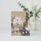 Lotus en Erect Rock van Chen Hongshou Briefkaart (Staand voorkant)