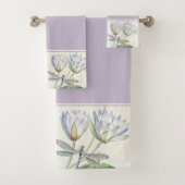 Lotus en libel badhanddoekenset bad handdoek (Insitu)