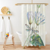 Lotus en libel douchegordijn