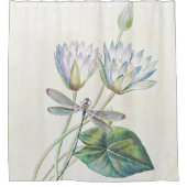 Lotus en libel douchegordijn (Voorkant)