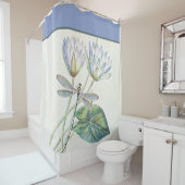 Lotus en libelle douchegordijn (In situ)